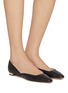 Figure View - Click To Enlarge - AQUAZZURA - Maia Skimmer Leather Flats