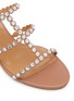 Detail View - Click To Enlarge - AQUAZZURA - Tequila 50 Crystal Embellished Leather Heeled Sandals