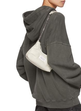 Figure View - Click To Enlarge - MAISON MARGIELA - Micro Glam Slam Leather Hobo Bag