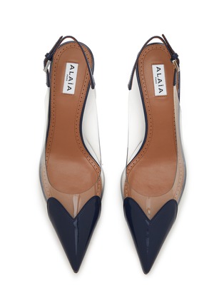 Detail View - Click To Enlarge - ALAÏA - Le Coeur 55 Patent Leather Slingback Pumps