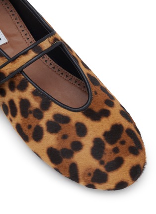 Detail View - Click To Enlarge - ALAÏA - Leopard Print Ballerina Flats