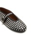 Detail View - Click To Enlarge - ALAÏA - Strass Embellished Leather Ballerina Flats