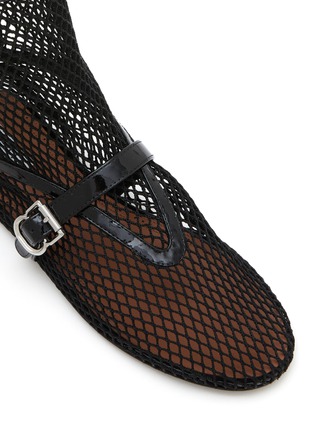 Detail View - Click To Enlarge - ALAÏA - Fishnet High Ballet Flats