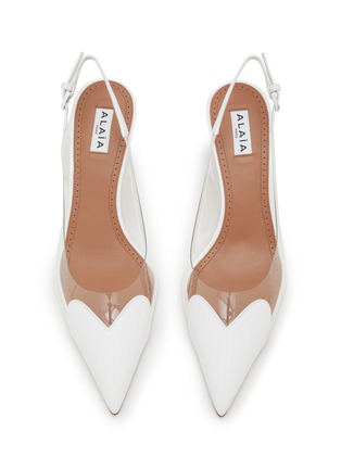 Detail View - Click To Enlarge - ALAÏA - Le Coeur 55 Patent Leather Slingback Pumps