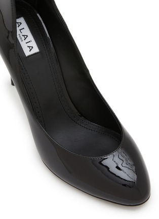 Detail View - Click To Enlarge - ALAÏA - 90 Ankle Strap Patent Leather Pumps