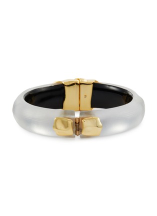 Detail View - Click To Enlarge - ALEXIS BITTAR - Molten 14K Gold Plated Brass Lucite Hinge Bracelet