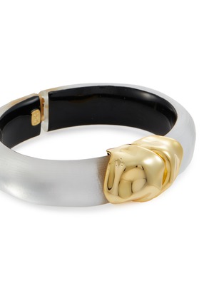 Detail View - Click To Enlarge - ALEXIS BITTAR - Molten 14K Gold Plated Brass Lucite Hinge Bracelet