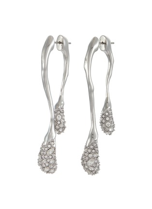 Main View - Click To Enlarge - ALEXIS BITTAR - Solanales Rhodium Plated Brass Crystal Double Drop Earrings