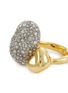 Detail View - Click To Enlarge - ALEXIS BITTAR - Solanales Rhodium Plated Brass 14K Gold Plated Brass Silver Crystal Pebble Ring