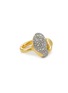 Main View - Click To Enlarge - ALEXIS BITTAR - Solanales Rhodium Plated Brass 14K Gold Plated Brass Silver Crystal Pebble Ring