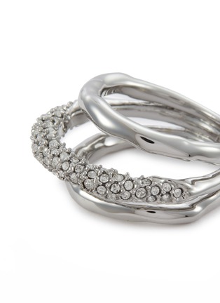 Detail View - Click To Enlarge - ALEXIS BITTAR - Solanales Rhodium Plated Brass Crystal Orbitting Ring