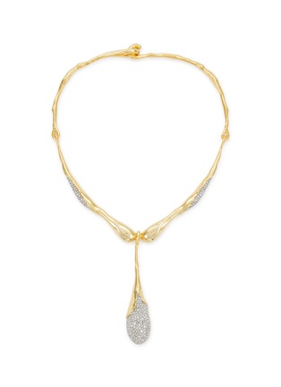 Main View - Click To Enlarge - ALEXIS BITTAR - Solanlales Rhodium Plated Brass 14K Gold Plated Brass Teardrop Collar Long Necklace