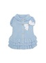 Main View - Click To Enlarge - KALINA - Extra Small Knitted Dog Dress — Blue