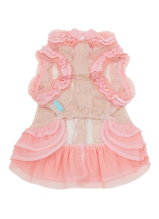  - KALINA - Large Dot Tulle Ruffle Dog Dress — Pink