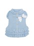 Main View - Click To Enlarge - KALINA - Small Knitted Dog Dress — Blue