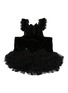  - KALINA - Large Polka Dot Tutu Velvet Dog Dress — Black