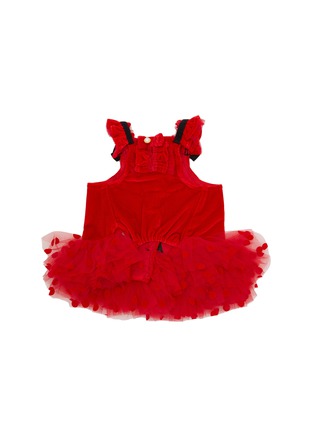  - KALINA - Small Polka Dot Tutu Velvet Dog Dress — Red