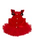 Main View - Click To Enlarge - KALINA - Large Polka Dot Tutu Velvet Dog Dress — Red