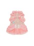  - KALINA - Extra Small Dot Tulle Ruffle Dog Dress — Pink