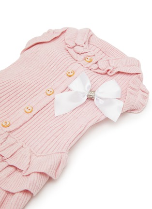 Detail View - Click To Enlarge - KALINA - Small Knitted Dog Dress — Pink