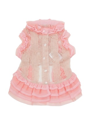 Main View - Click To Enlarge - KALINA - Medium Dot Tulle Ruffle Dog Dress — Pink