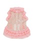 Main View - Click To Enlarge - KALINA - Medium Dot Tulle Ruffle Dog Dress — Pink