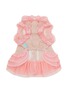  - KALINA - Medium Dot Tulle Ruffle Dog Dress — Pink