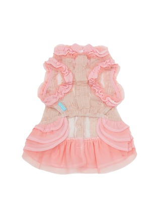  - KALINA - Small Dot Tulle Ruffle Dog Dress — Pink