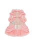  - KALINA - Small Dot Tulle Ruffle Dog Dress — Pink