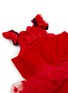 Detail View - Click To Enlarge - KALINA - Extra Small Polka Dot Tutu Velvet Dog Dress — Red