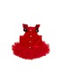 Main View - Click To Enlarge - KALINA - Extra Small Polka Dot Tutu Velvet Dog Dress — Red