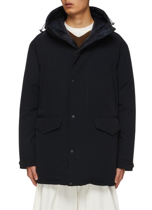 Main View - Click To Enlarge - MONCLER - Hooded Reversible Long Parka