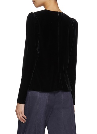 Back View - Click To Enlarge - CAROLINA HERRERA - Crewneck Long Sleeve Top