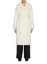 Main View - Click To Enlarge - SENTALER - Hooded Bouclé Wool Long Coat