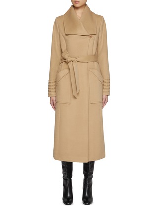 Main View - Click To Enlarge - SENTALER - Wrap Wool Long Coat