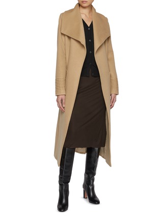 Figure View - Click To Enlarge - SENTALER - Wrap Wool Long Coat