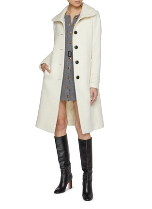 Figure View - Click To Enlarge - SENTALER - Bouclé Wool Coat