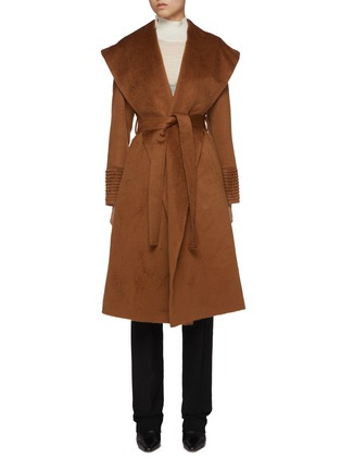 Main View - Click To Enlarge - SENTALER - Shawl Collar Suri Alpaca Long Coat