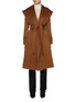 Main View - Click To Enlarge - SENTALER - Shawl Collar Suri Alpaca Long Coat