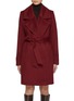 Main View - Click To Enlarge - SENTALER - Notch Collar Wool Mid Length Coat