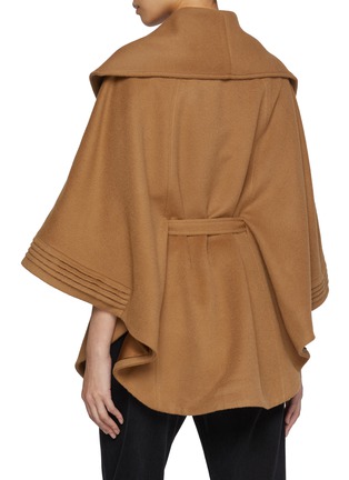 Back View - Click To Enlarge - SENTALER - Shawl Collar Wool Cape