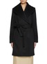 Main View - Click To Enlarge - SENTALER - Shawl Collar Wool Mid Length Coat