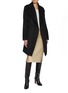 Figure View - Click To Enlarge - SENTALER - Shawl Collar Wool Mid Length Coat