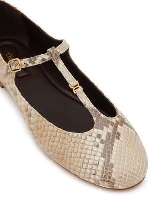 Detail View - Click To Enlarge - CHLOÉ - Marcie T-Bar Mary Jane Leather Ballerina Flats