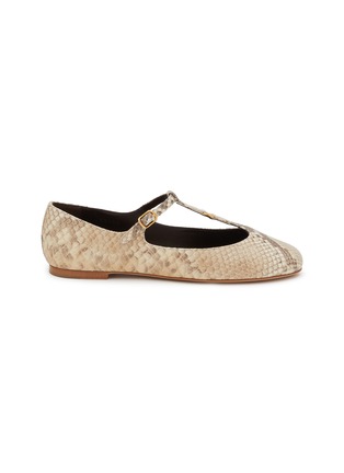 Main View - Click To Enlarge - CHLOÉ - Marcie T-Bar Mary Jane Leather Ballerina Flats