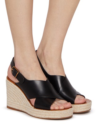 Figure View - Click To Enlarge - CHLOÉ - Pary 110 Leather Wedge Sandals