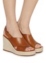 Figure View - Click To Enlarge - CHLOÉ - 110 Platform Wedge Sandals