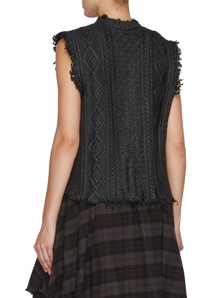 Back View - Click To Enlarge - R13 - Boyfriend Cable Knit Sweater Vest