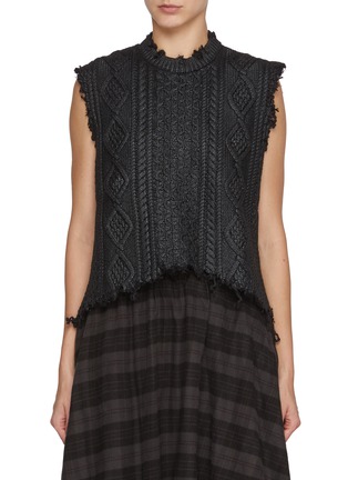 Main View - Click To Enlarge - R13 - Boyfriend Cable Knit Sweater Vest