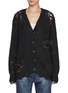 Main View - Click To Enlarge - R13 - Distressed Boyfriend Knit Cardigan